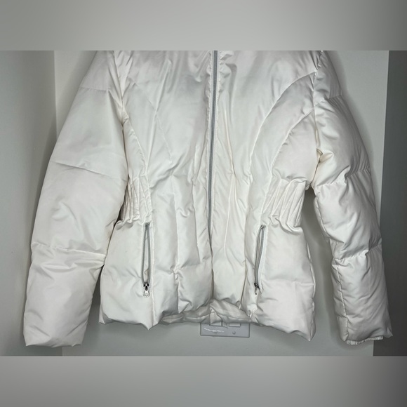 Vintage The Company Store Down Puffer Jacket Ski Coat Womens Size XL White Hood - Picture 3 of 14